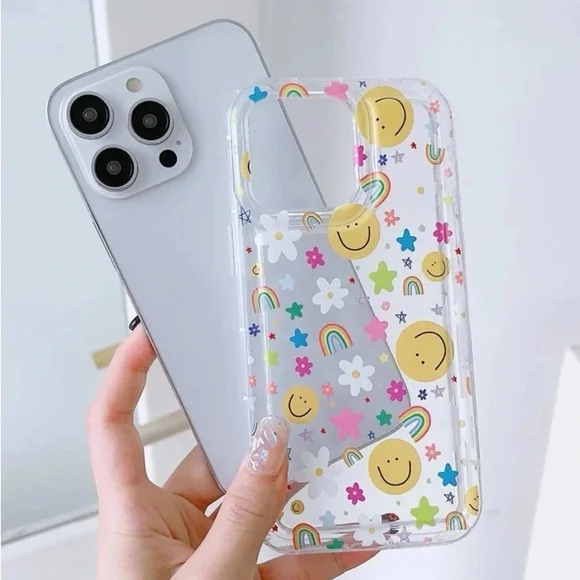 ⚠️Clearance iPhone 13/Pro/Pro Max Floral And Smiley Phone Case SAU - Picture 3 of 4